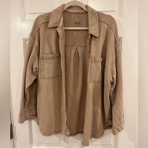 Aerie Tan Overshirt Jacket